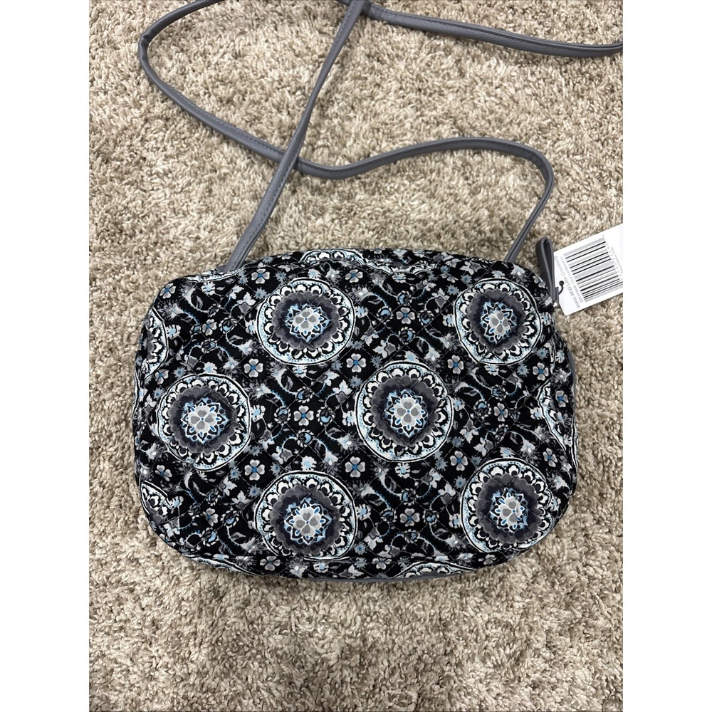 Vera Bradley Iconic Little Crossbody Bag Charcoal Medallion 22533-M08 NWT Gray - Picture 2 of 3
